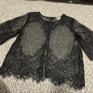 Vintage sheer lace top